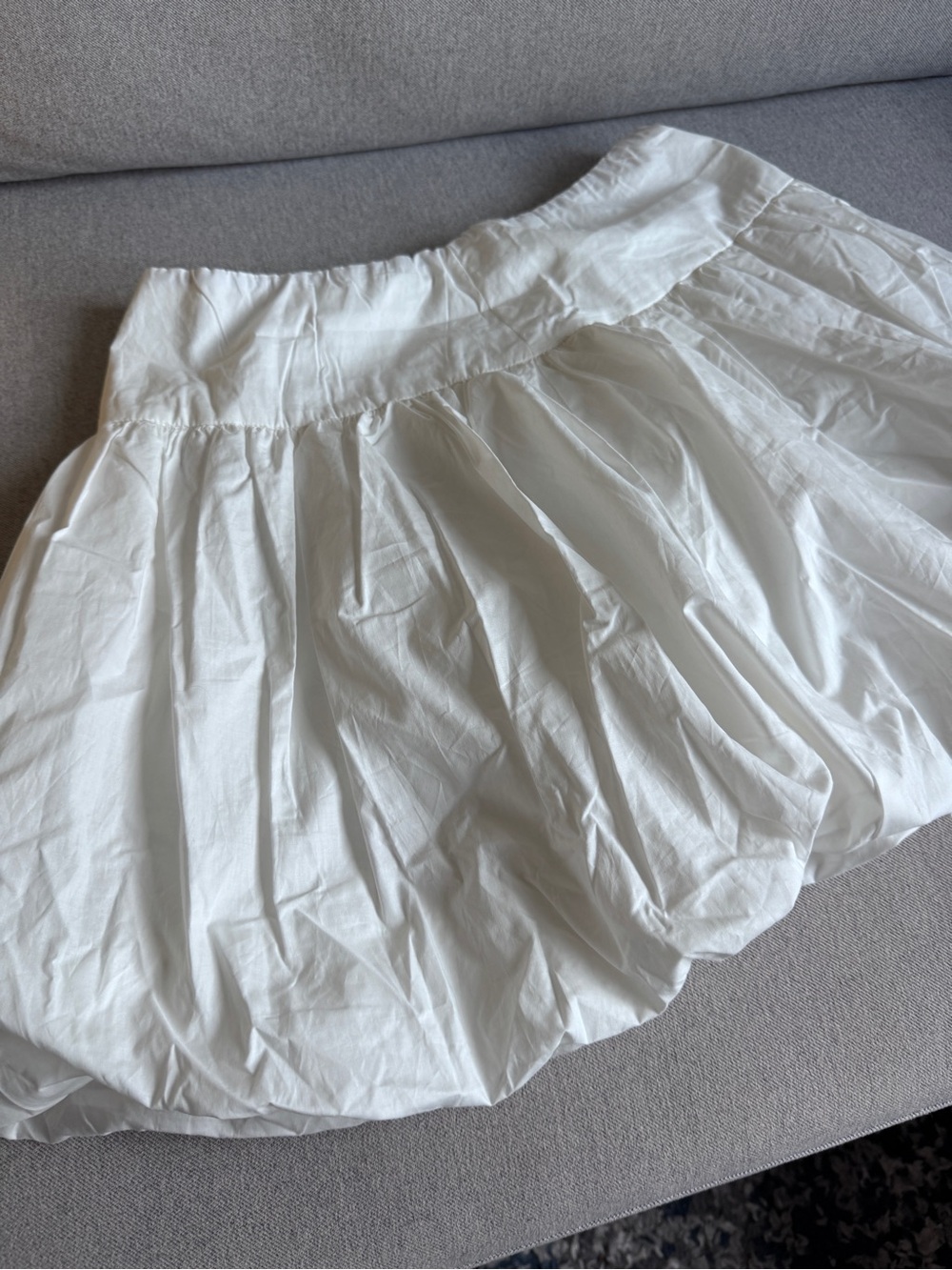 Lulu's White Mini Bubble Skirt